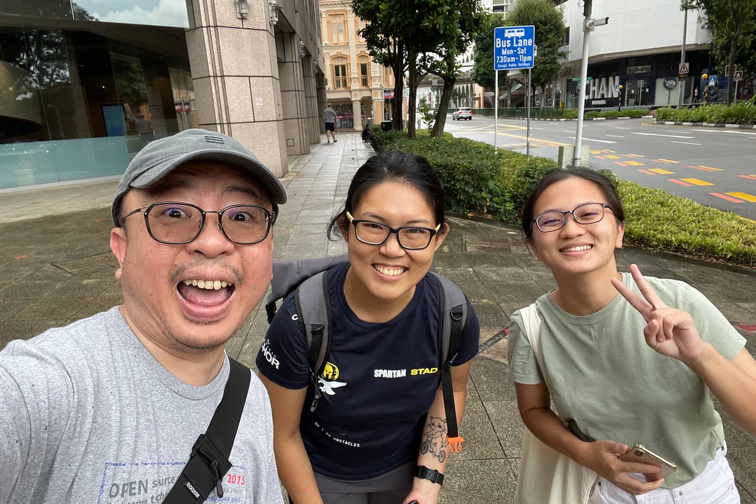 Yong En spending time with her mentors at GovTech