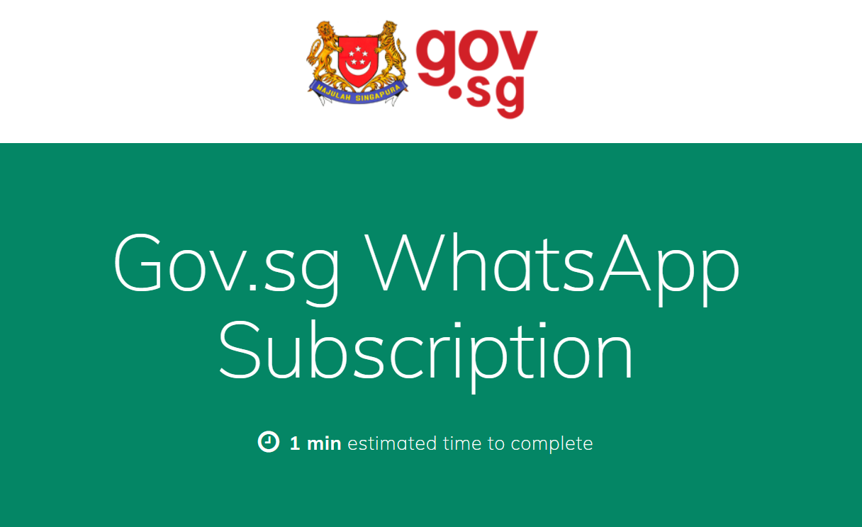 Gov.sg WhatsApp sign up page